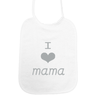 Slabbetje “I Love Mama” – Baby slab met tekst – Lief cadeau voor mama
