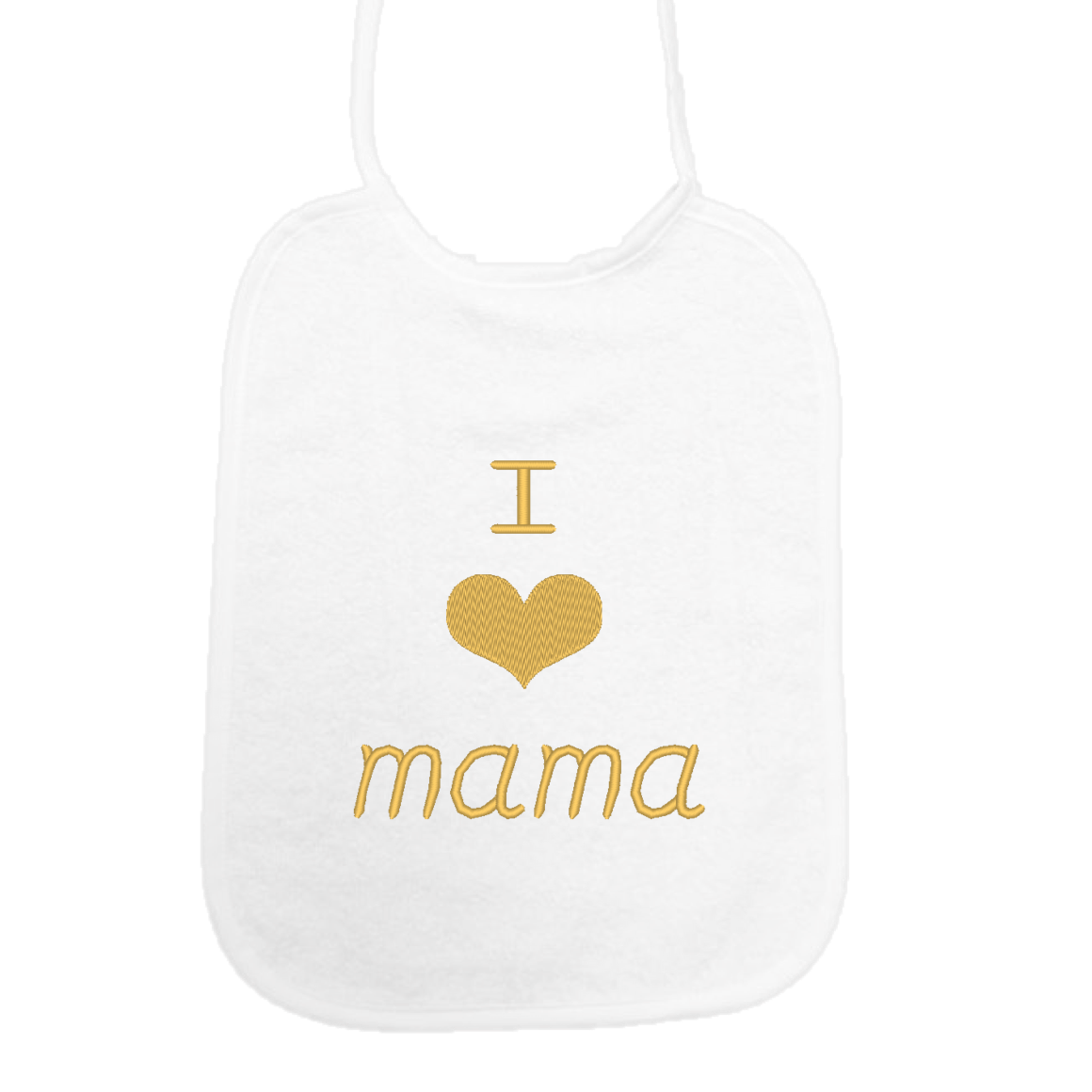 Slabbetje “I Love Mama” – Baby slab met tekst – Lief cadeau voor mama