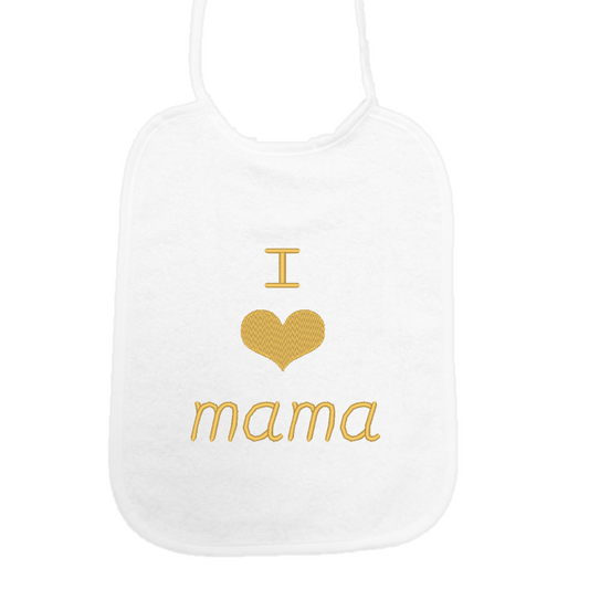 Slabbetje “I Love Mama” – Baby slab met tekst – Lief cadeau voor mama