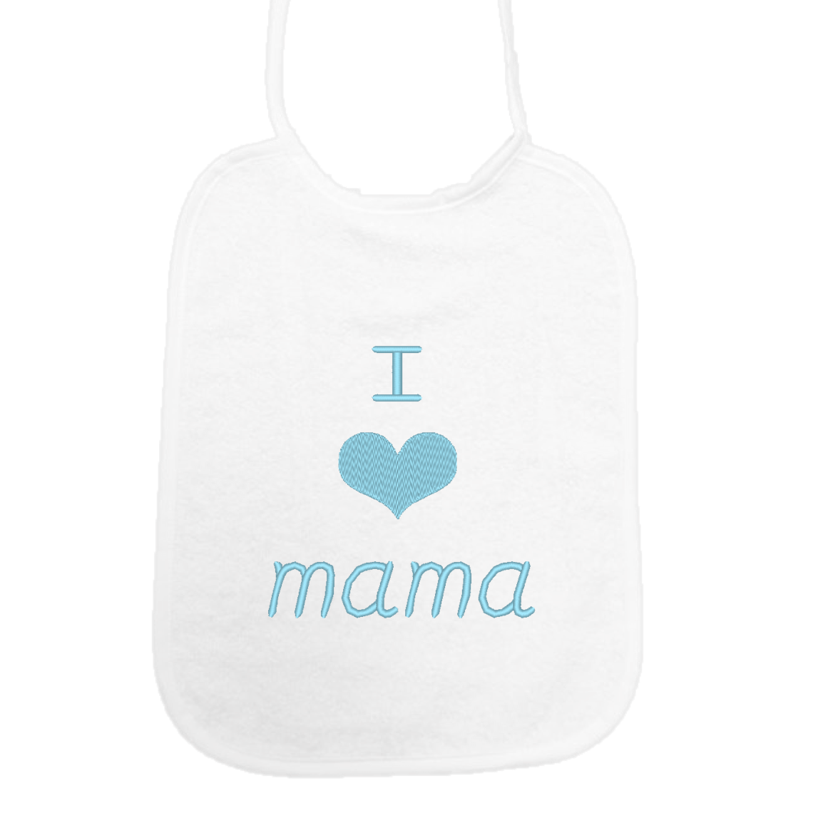 Slabbetje “I Love Mama” – Baby slab met tekst – Lief cadeau voor mama