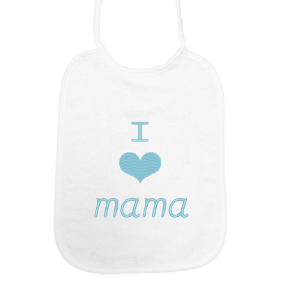 Slabbetje “I Love Mama” – Baby slab met tekst – Lief cadeau voor mama