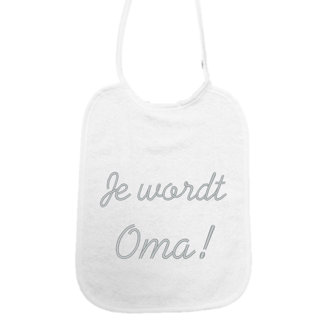 Slabbetje “Je wordt oma” – Zwangerschapsaankondiging cadeau – Baby slab katoen