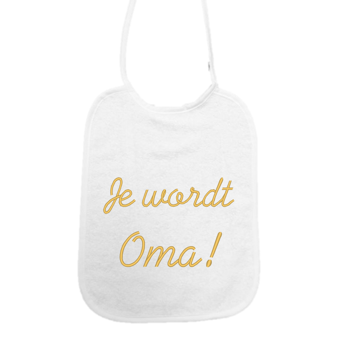 Slabbetje “Je wordt oma” – Zwangerschapsaankondiging cadeau – Baby slab katoen