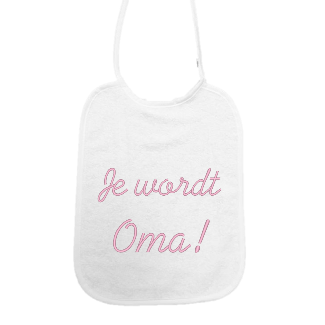 Slabbetje “Je wordt oma” – Zwangerschapsaankondiging cadeau – Baby slab katoen