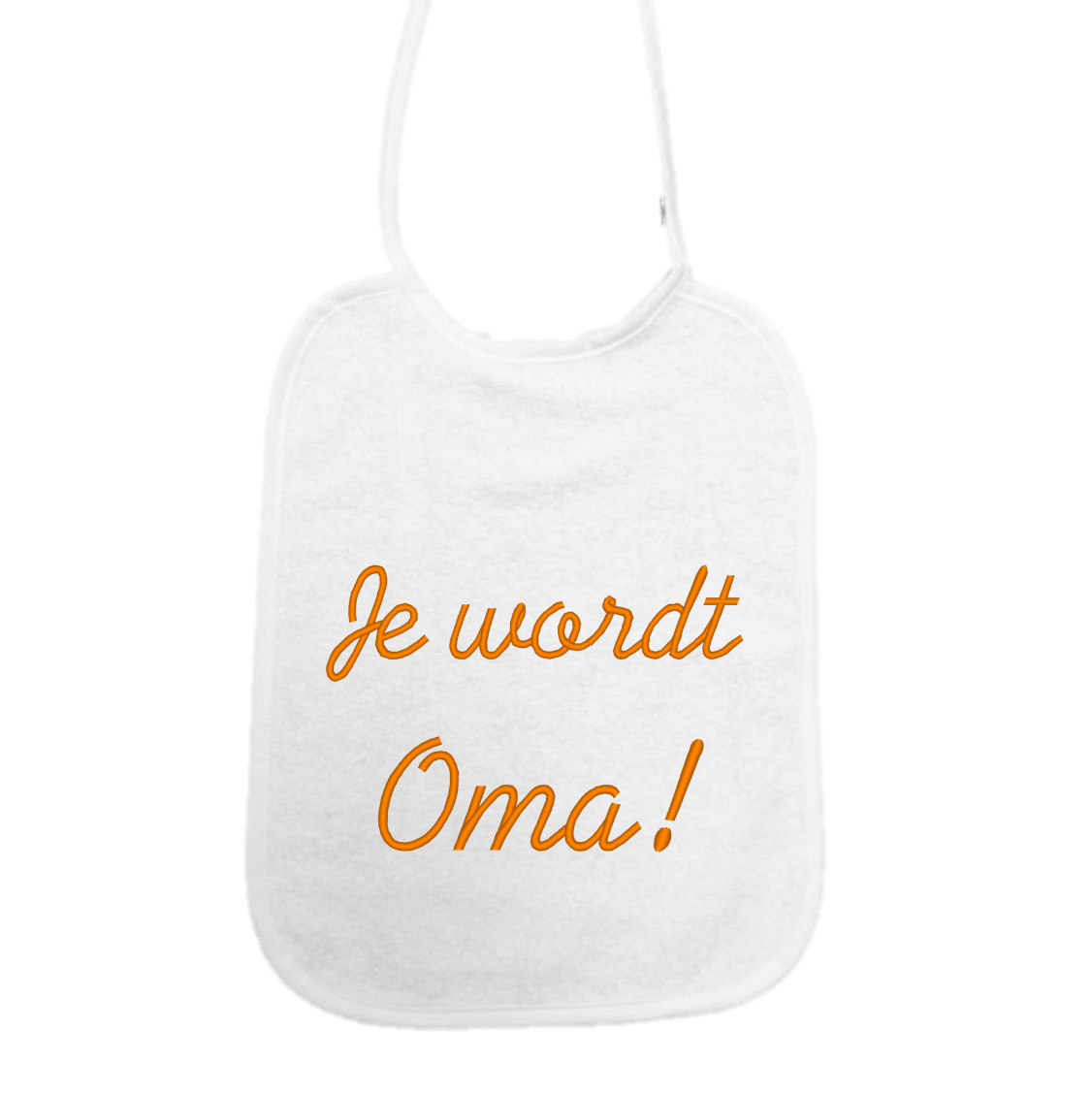Slabbetje “Je wordt oma” – Zwangerschapsaankondiging cadeau – Baby slab katoen