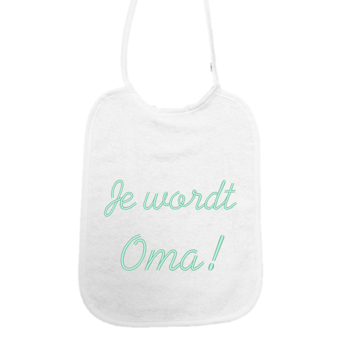 Slabbetje “Je wordt oma” – Zwangerschapsaankondiging cadeau – Baby slab katoen
