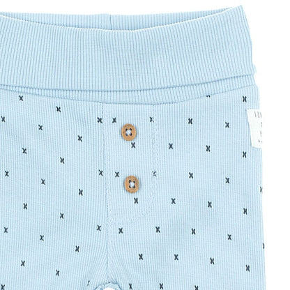 Broek AOP - Mini Person blauw