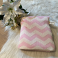 Deken 100x150cm Chevron Pink/Off white 💸