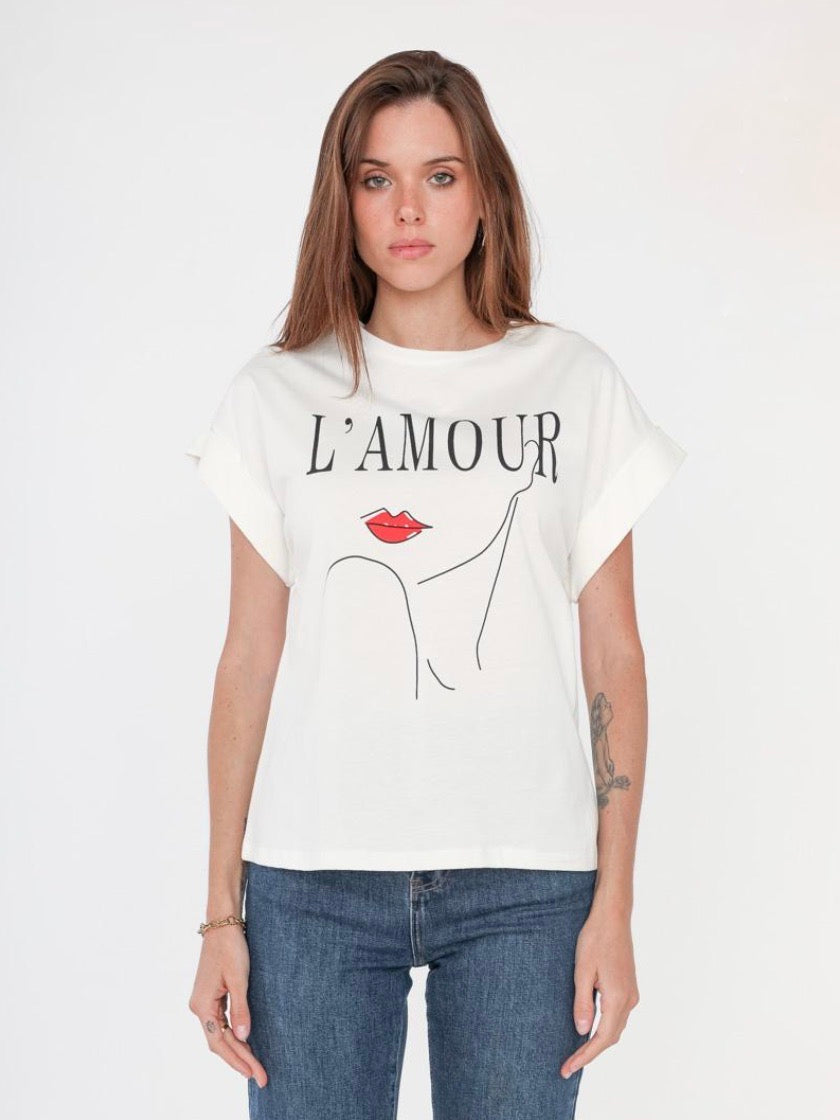 T-shirt with pattern Amour