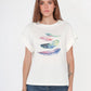 T-shirt with pattern feathers