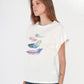 T-shirt with pattern feathers