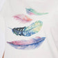 T-shirt with pattern feathers