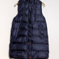 Sleeveless puffer jacket with hood Marine Blauw