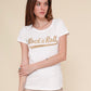 T-shirt Rock and roll goud