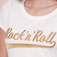 T-shirt Rock and roll goud
