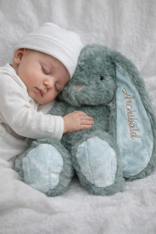 Olive Bunny met naam | Gepersonaliseerde