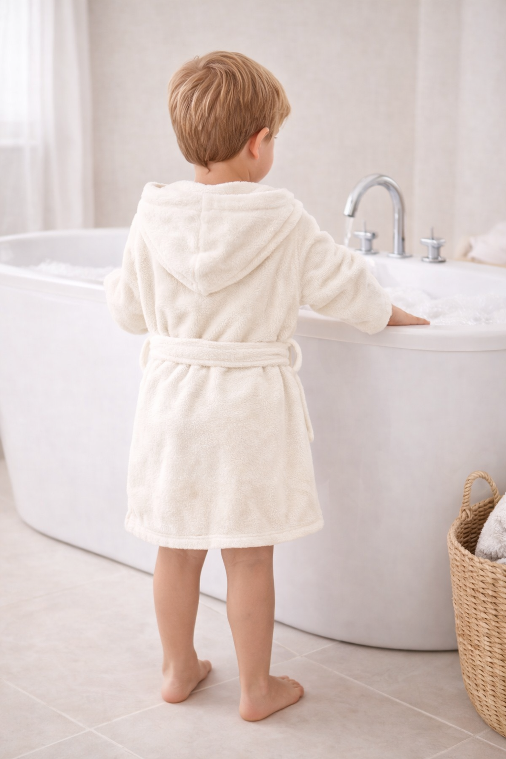 Baby badjas met naam | Gepersonaliseerde | Vanilla milk