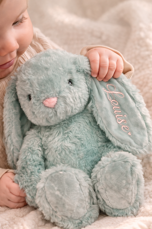 Mint Bunny met naam | Gepersonaliseerde