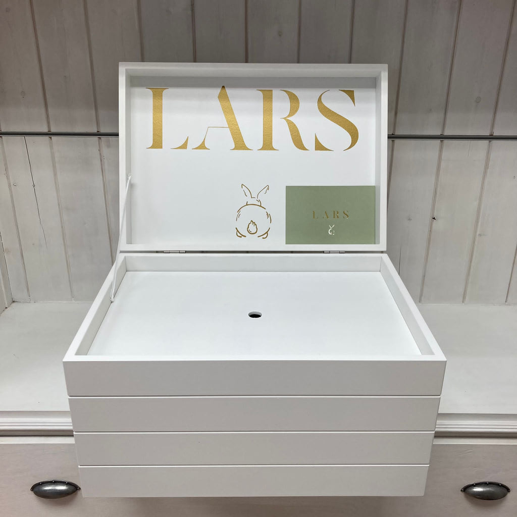 Doopsuiker- Speelkoffer met lijnen wit