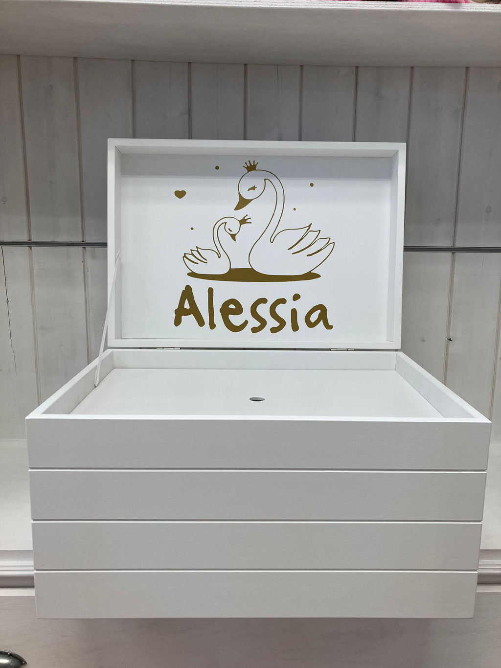 Doopsuiker- Speelkoffer met lijnen wit