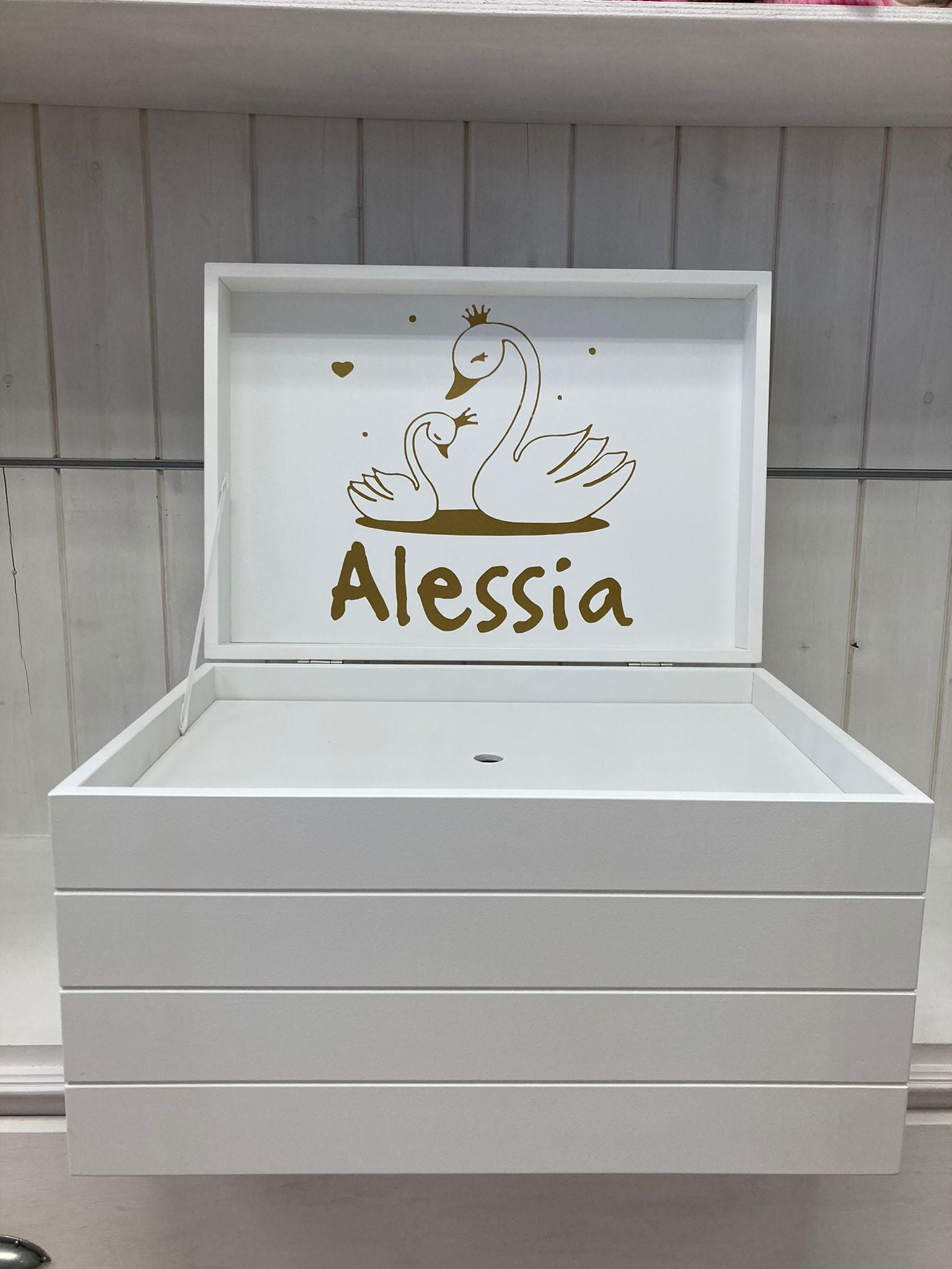 Doopsuiker- Speelkoffer met lijnen wit