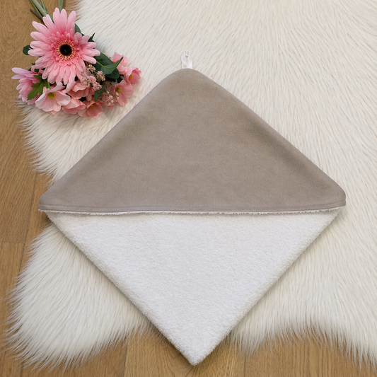 Soft Suede Babycape met naam | Gepersonaliseerde | Warm Sand