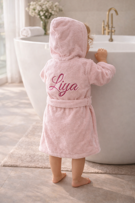 Baby badjas met naam | Gepersonaliseerde | Baby Blush