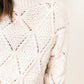 Plain oversized sweater in alpaca and wool ecru