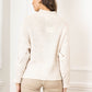 Plain oversized sweater in alpaca and wool ecru