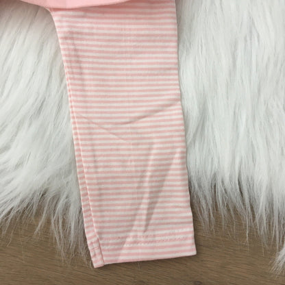 Legging met rokje lichtroze/wit