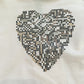 T-shirt hart metal wit