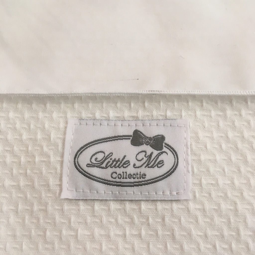 Laken jacquard streepjes Wit