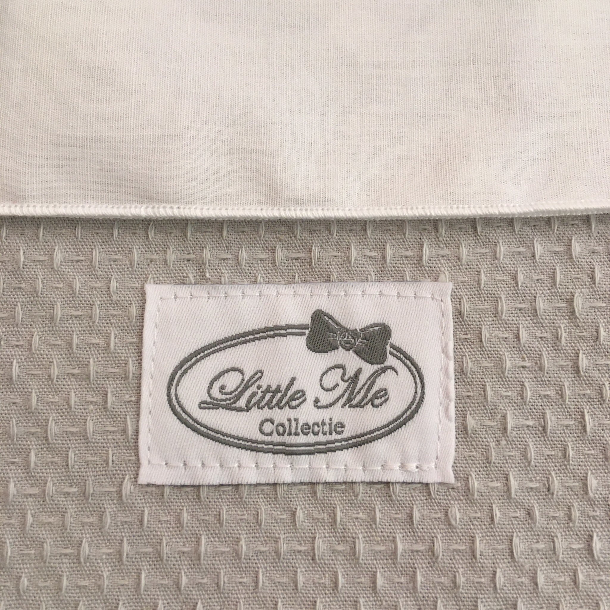 Laken jacquard streepjes licht grijs