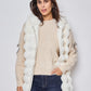 Sleeveless coat with sleeveless hood Ecru