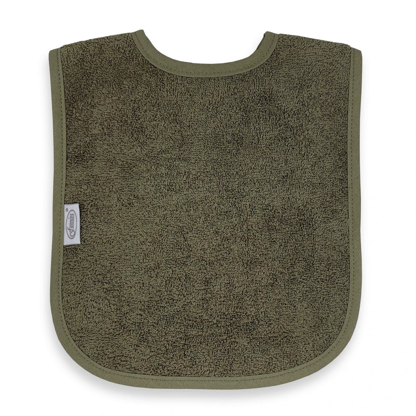 Slab met naam | Gepersonaliseerde baby slab katoen | Wild Khaki