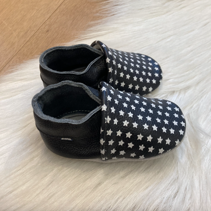 Baby soft black white stars