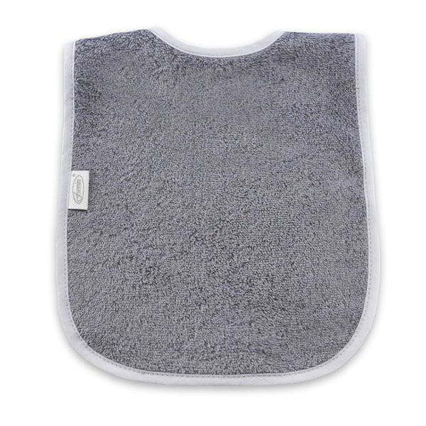 Slab met naam | Gepersonaliseerde baby slab katoen | Strom Grey