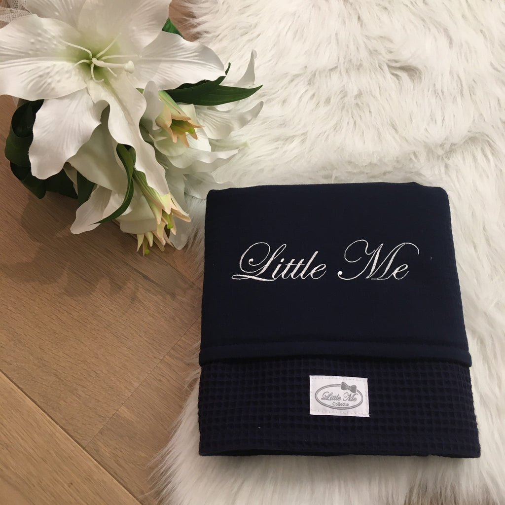 Winterdeken waffel Navy