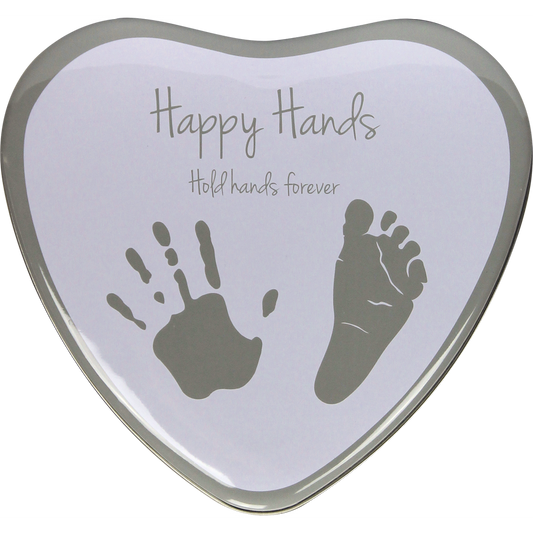 Happy Hands 2D Heart Shape Silver White