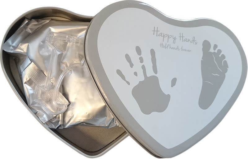Happy Hands 2D Heart Shape Silver White