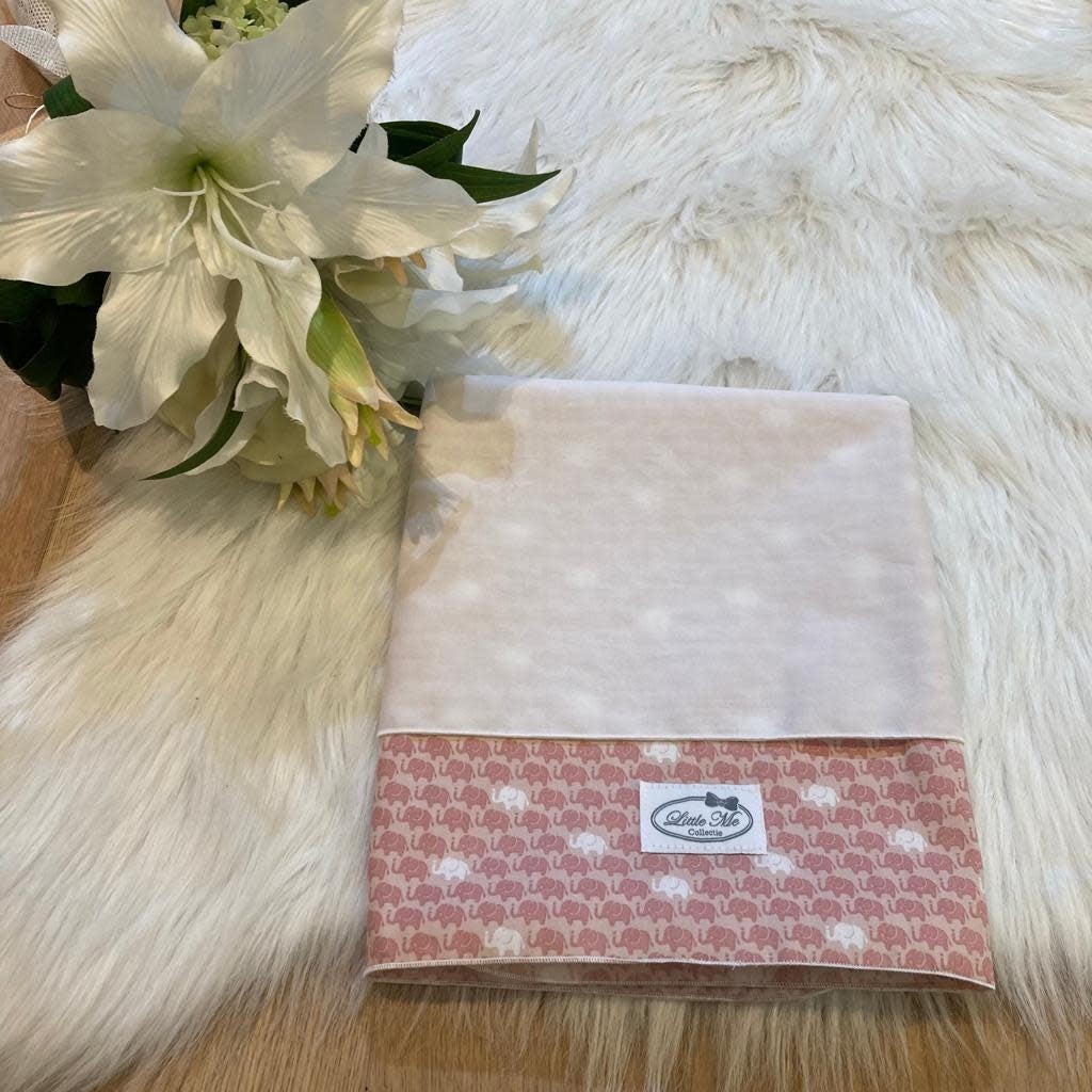 Laken Olifantjes lichtroze (75x100cm)