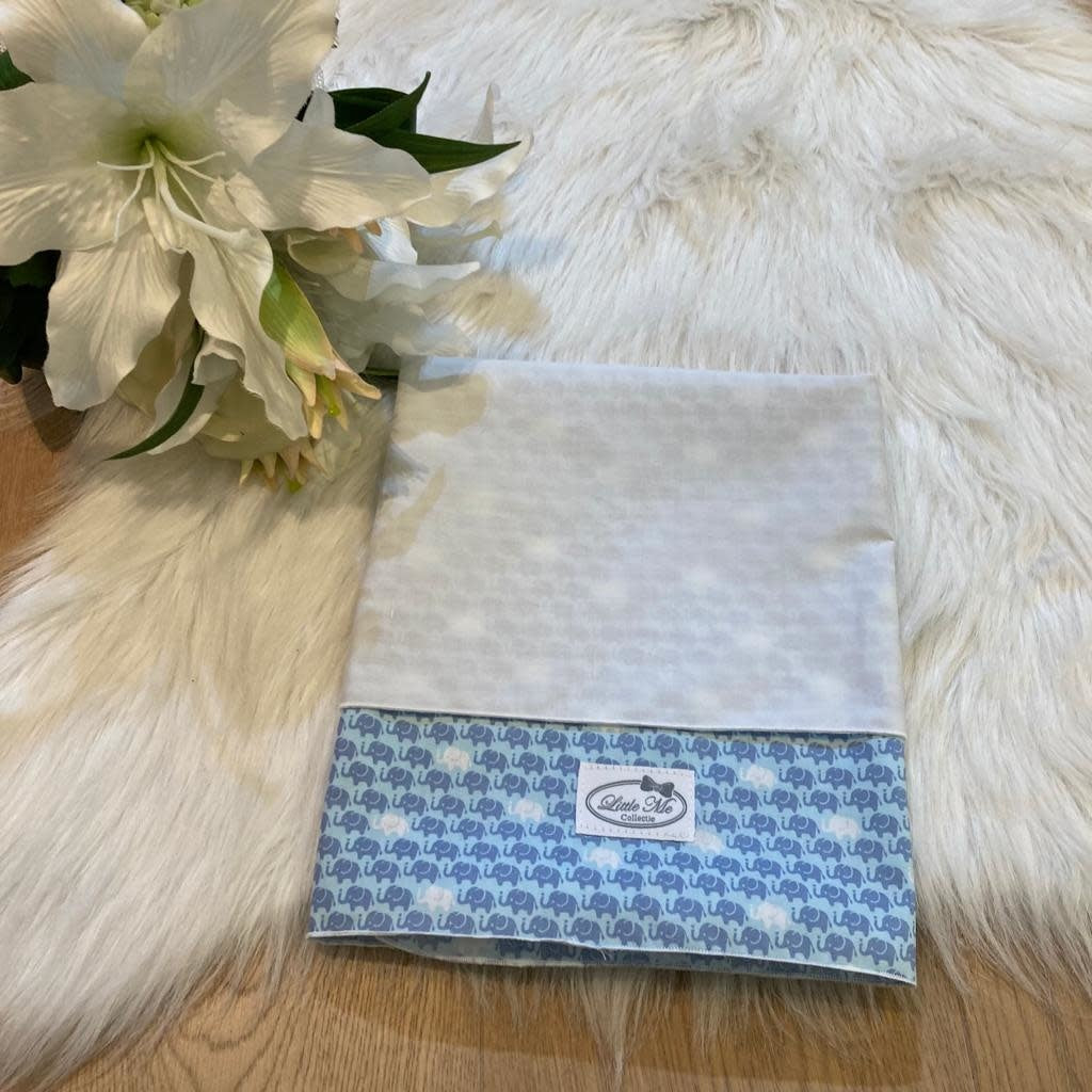 Laken Olifantjes lichtblauw (75x100cm)