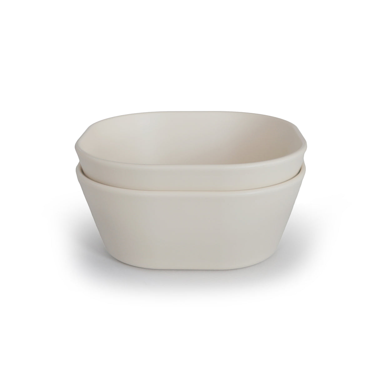 Square Dinnerware Bowl, Set of 2 ivory