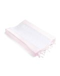 Aankleedkussenhoes Chevron lichtroze
