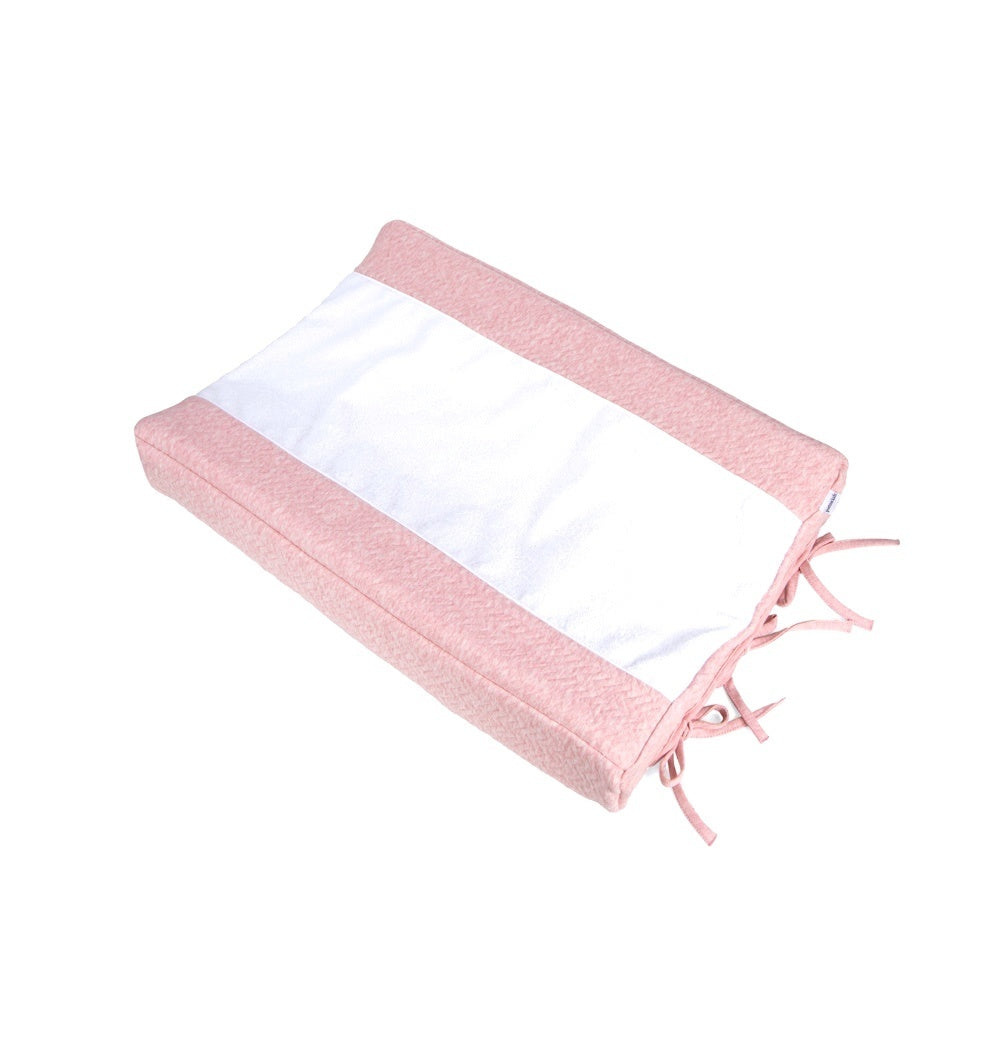 Aankleedkussenhoes Chevron roze