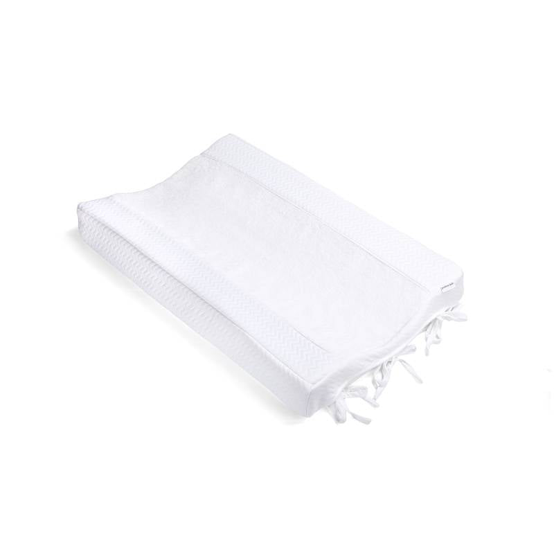 Aankleedkussenhoes Chevron wit