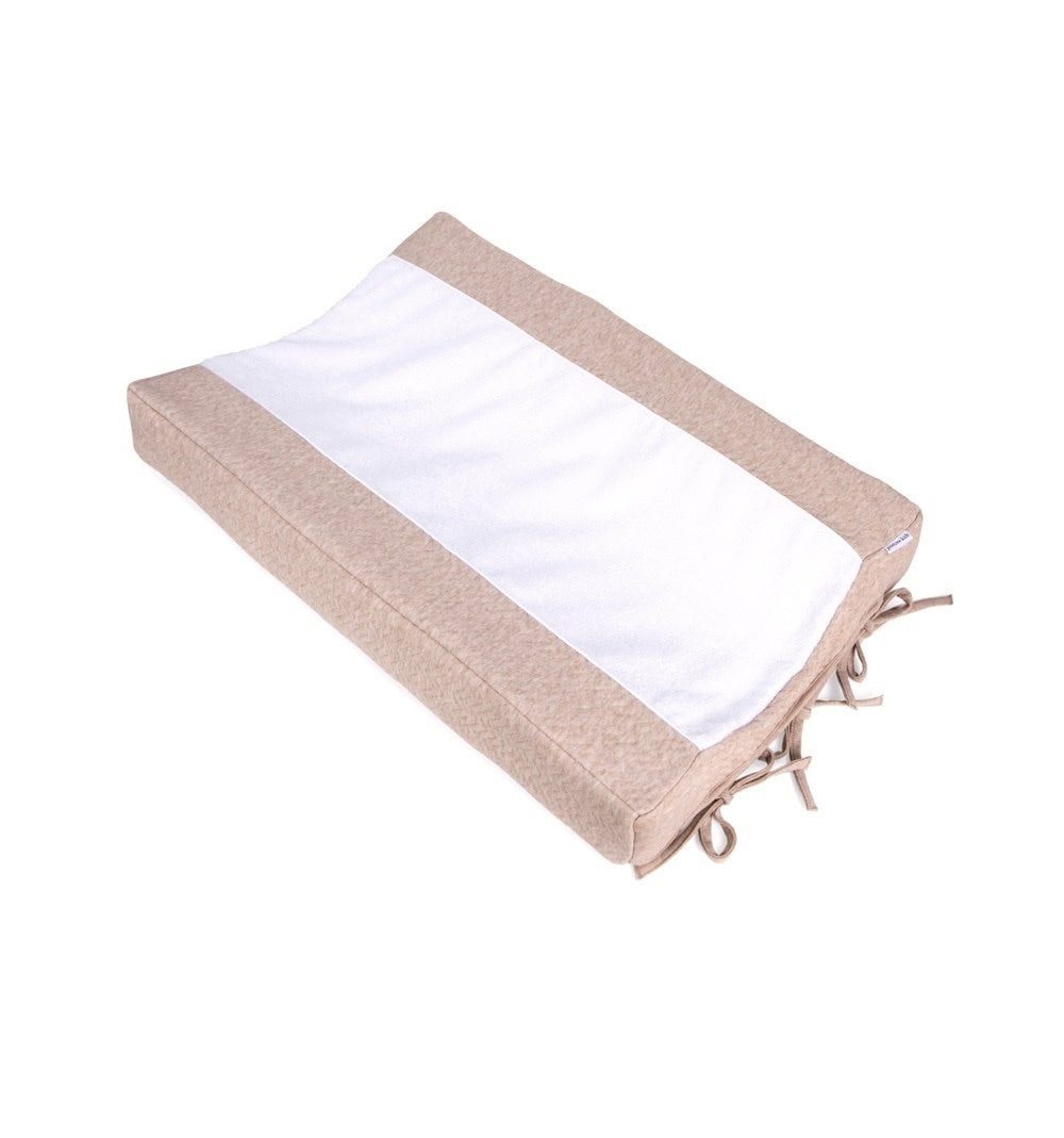 Aankleedkussenhoes Chevron beige