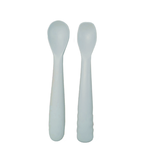 B-Spoon shape set 2pcs. Grey - Silicone