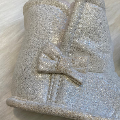 Glitter slofjes met strikje