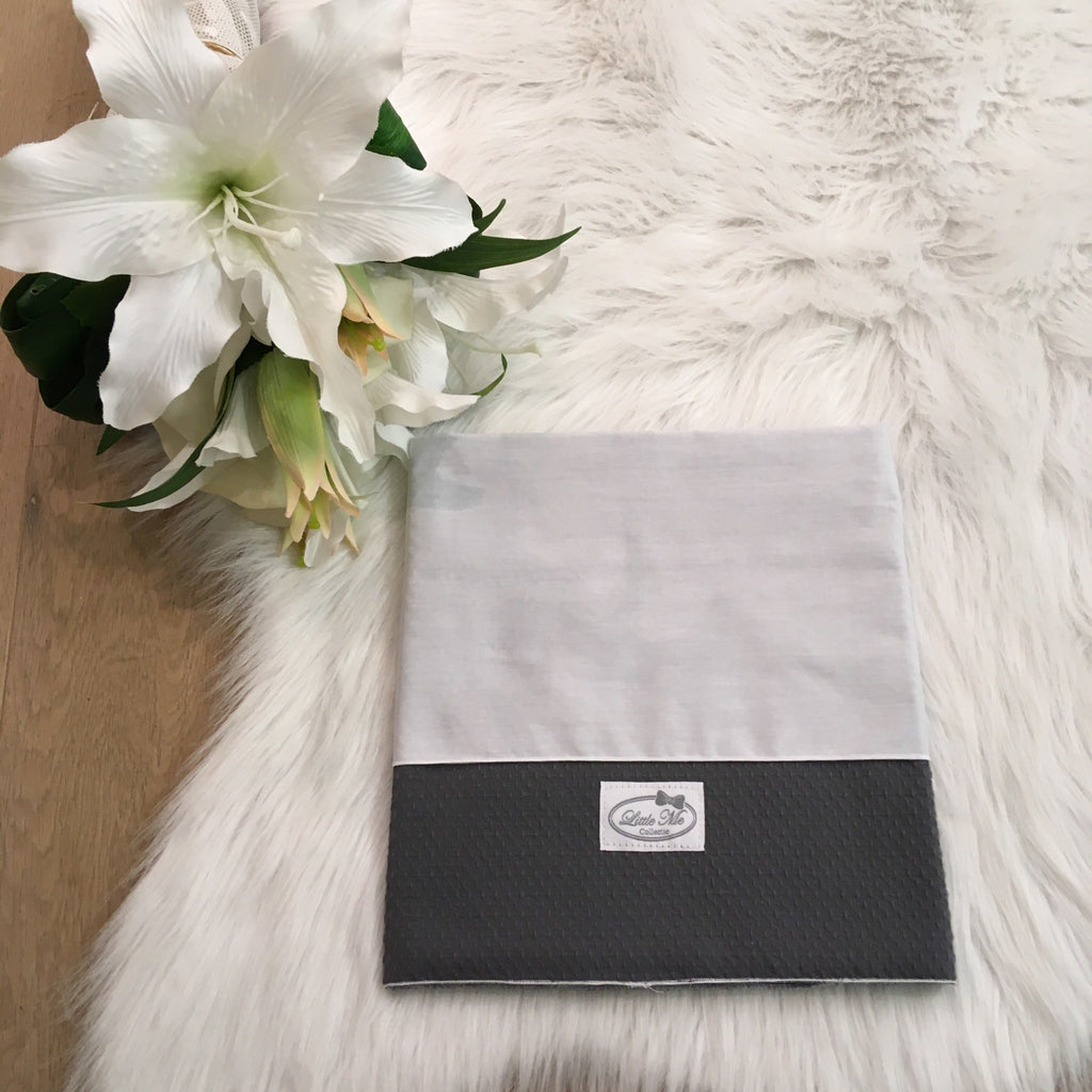 Laken jacquard streepjes Antraciet